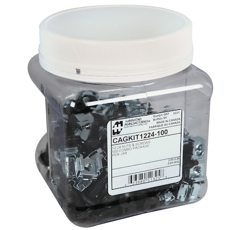 Hammond 12-24 Cagnuts & Screws, 100-Count CAGKIT1224-100